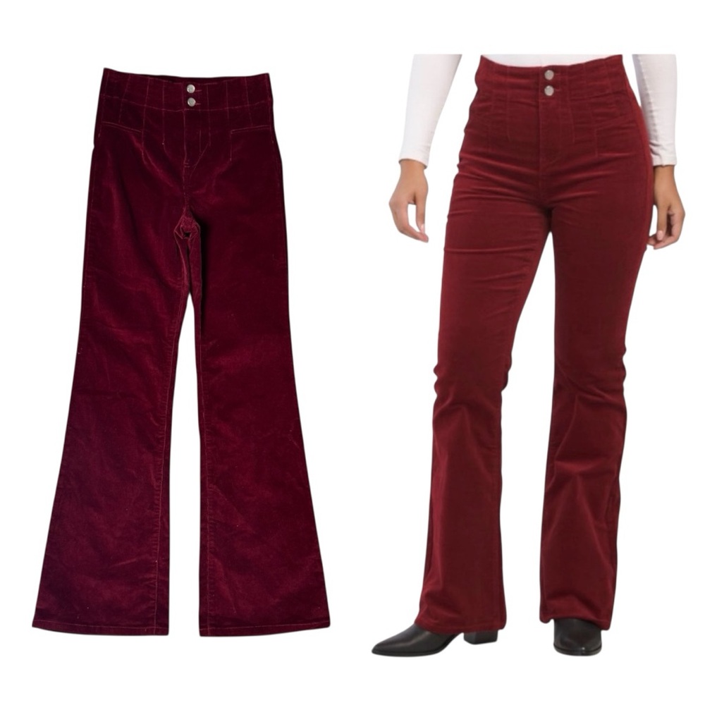 Avec Les Filles Flare High-Rise Corduroy Pants size 6 - Picture 2 of 10